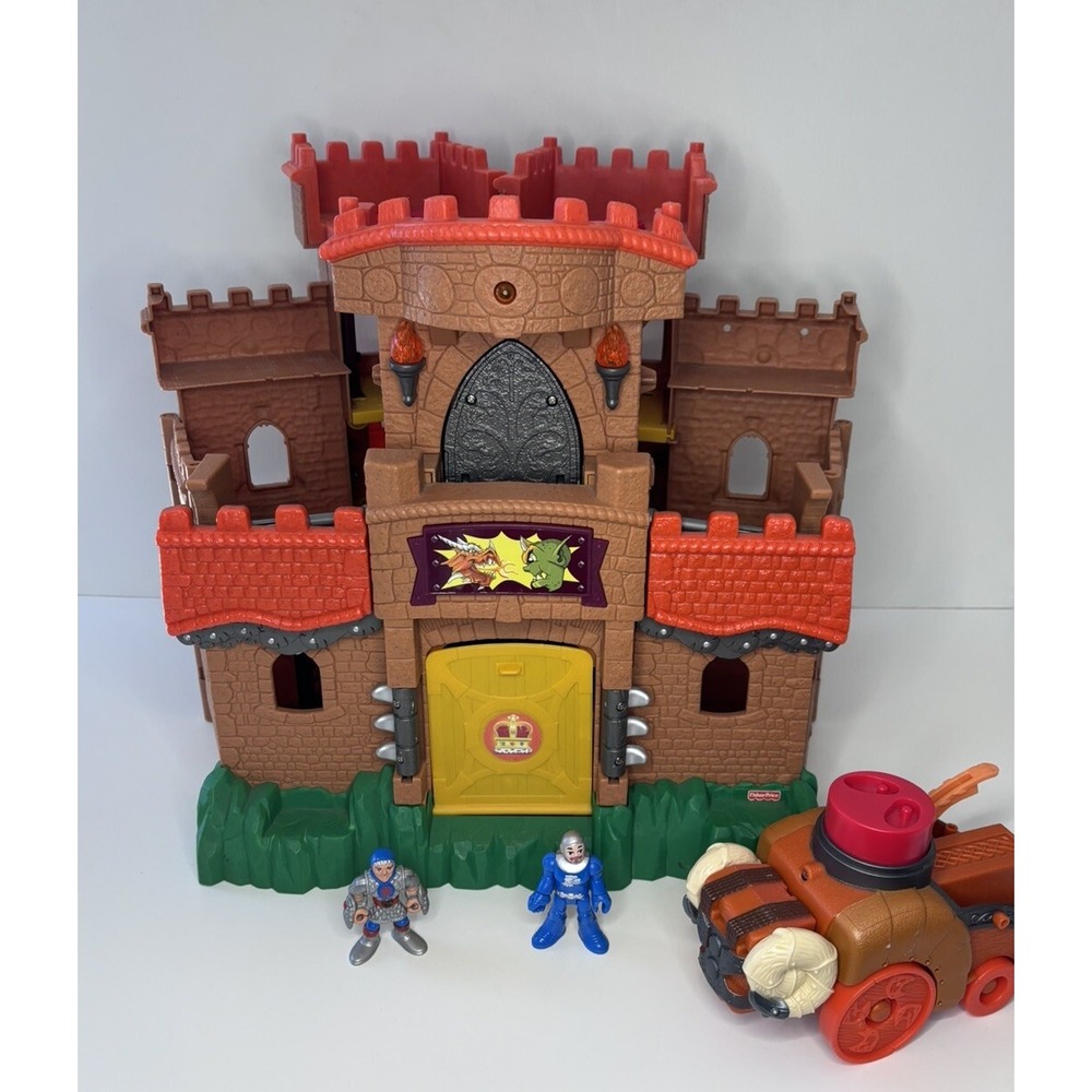 🏰Imaginext Eagle Talon Medieval Castle Ram  Fisher Price W/‎ Ram & Guards